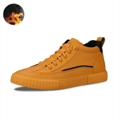 Klassikalised mood punased rulajalatsid meestele Talvised soojad plüüsised tossud Meeste mugavad madalad nahast tossud 2023 Baskets Hommes