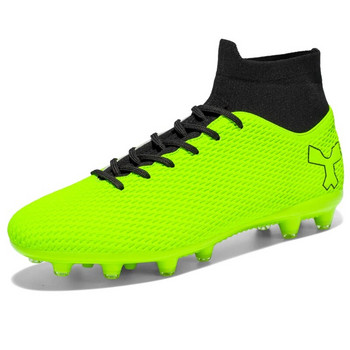 Професионални мъжки футболни обувки, устойчиви на приплъзване на открито, социални футболни обувки, мъжки футболни обувки с високи глезени, футболни обувки на закрито
