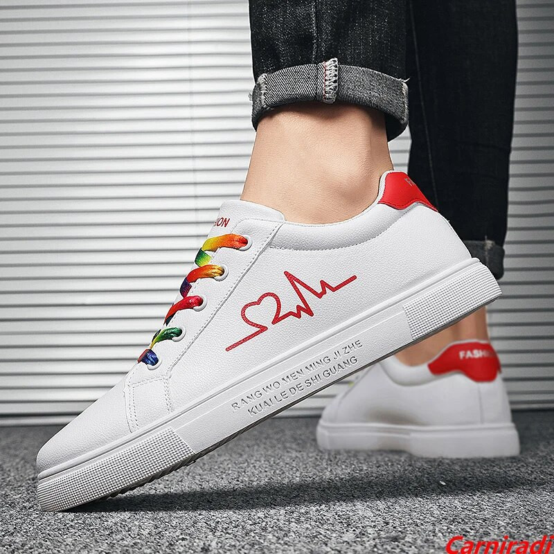 Unisex Pu veekindlad paarilised rulajalatsid Naiste mood Student Sport vabaaja tossud meeste libisemiskindlad valged sörkimiskingad