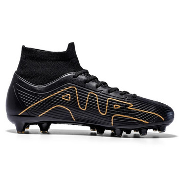 Нови професионални високи футболни обувки с дълги шипове FG/TF, неплъзгащи се футболни обувки, висококачествени обувки за тренировки на открито, щипки за глезена