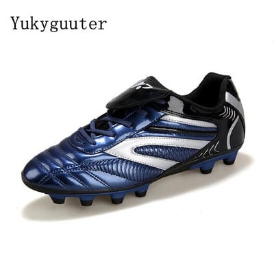 Мъжки футболни футболни обувки Спортни обувки Нови кожени високи обувки с голям размер Тренировъчни маратонки Удобни