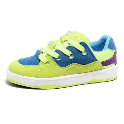 Streetwear Zelene cipele za skejtbord Muški trend Udobne ženske cipele za skejt od brušene kože Hip hop Vanjske niske muške modne tenisice