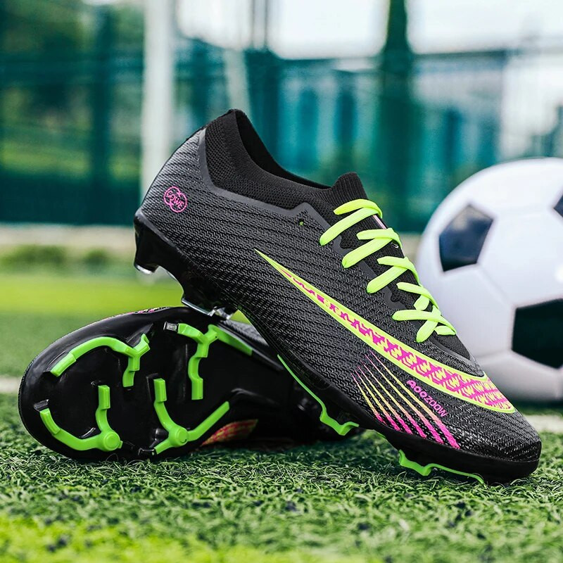 Pantofi de fotbal pentru bărbați Pantofi de fotbal de interior Superfly Futsal Crampoane de sport respirabile pentru iarbă Spikes lungi TF Antrenament rezistent la uzură