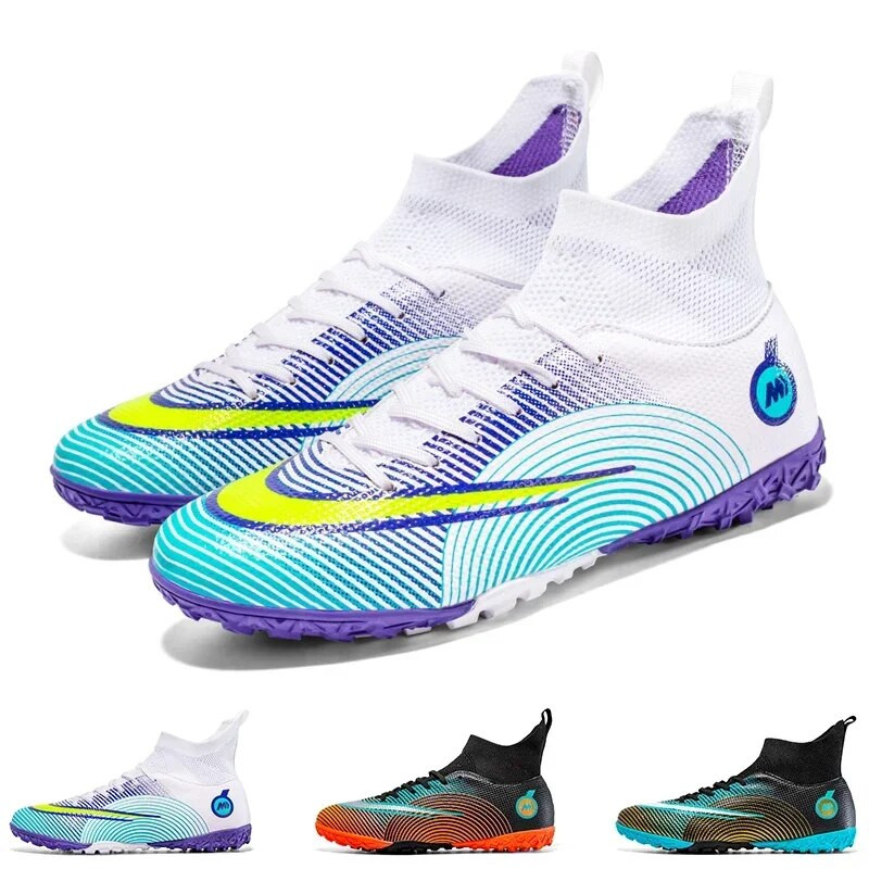 Meeste väli FG/TF Jalgpallisaapad Libisemiskindlad Futsal Professionaalsed Unisex Jalgpallijalatsid Kvaliteetsed Rohutreeningud Sport Ultralight