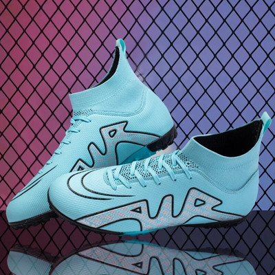 Мъжки футболни обувки на открито Унисекс футболни обувки за глезени FG/TF Футзал Професионални нехлъзгащи ултралеки тренировъчни бутли за трева леки