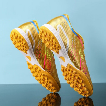 Футболни обувки за мъже Златни оригинални професионални мъжки футболни обувки Момчета Детски тренировки Състезание На открито Маратонки Спорт Безплатна доставка