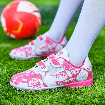 Μόδα ροζ παιδικά φθηνά παπούτσια ποδοσφαίρου Hook and Loop για αγόρια κορίτσια Προπόνηση ποδοσφαίρου ποδοσφαίρου Παιδικά παπούτσια ποδοσφαίρου αθλητικά παπούτσια ποδόσφαιρο
