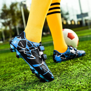 Детски футболни обувки с дълги шипове, нехлъзгащи се обувки за футзал, момчета, момичета, маратонки AG TF футболни бутли, обувки за тренировка, размер 28-38