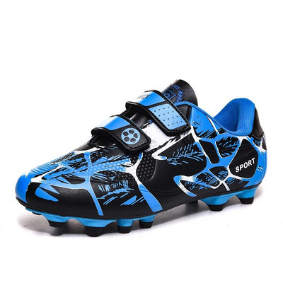 Kids Soccer Shoes Long Spike Non-Slip Futsal Boot Boys Girls Sneakers AG TF Football Cleats Training Shoes Size28-38