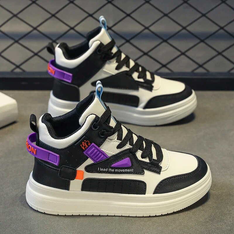 Pánske skateboardové topánky, vysoko kvalitné, nové, vysoké, trendy, všestranné, ležérne, pre rodičov a deti, outdoorové, turistické topánky