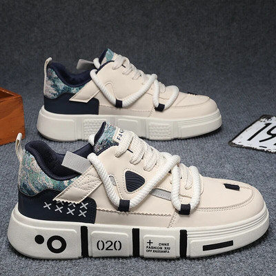 2024 m. Nauji vyriški laisvalaikio batai Dizainerio originalūs aukščiausios klasės madingi vulkanizuoti batai Studentams atsparūs neslystantys sportbačiai