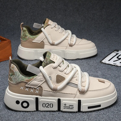 2024 m. Nauji vyriški laisvalaikio batai Dizainerio originalūs aukščiausios klasės madingi vulkanizuoti batai Studentams atsparūs neslystantys sportbačiai