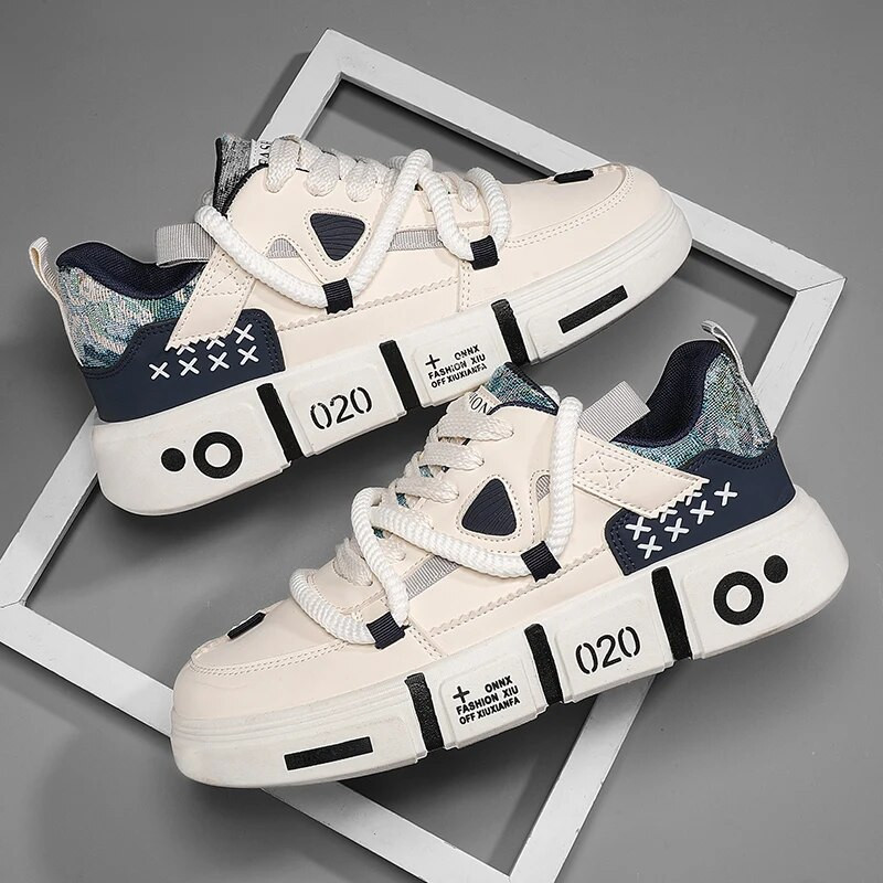 2024 m. Nauji vyriški laisvalaikio batai Dizainerio originalūs aukščiausios klasės madingi vulkanizuoti batai Studentams atsparūs neslystantys sportbačiai