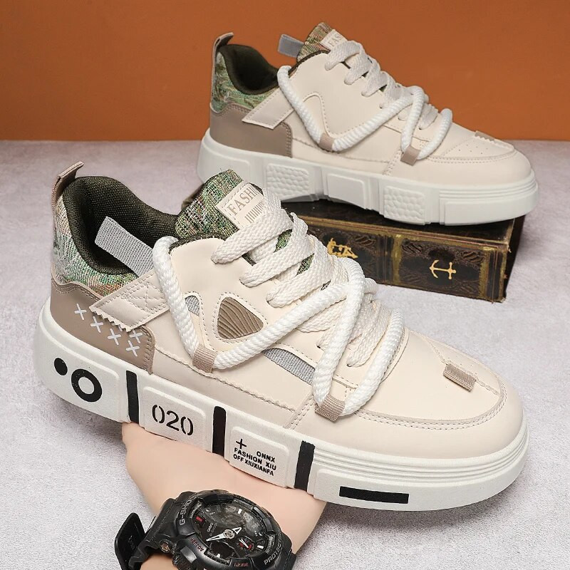 2024 m. Nauji vyriški laisvalaikio batai Dizainerio originalūs aukščiausios klasės madingi vulkanizuoti batai Studentams atsparūs neslystantys sportbačiai