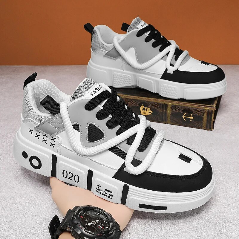 2024 m. Nauji vyriški laisvalaikio batai Dizainerio originalūs aukščiausios klasės madingi vulkanizuoti batai Studentams atsparūs neslystantys sportbačiai