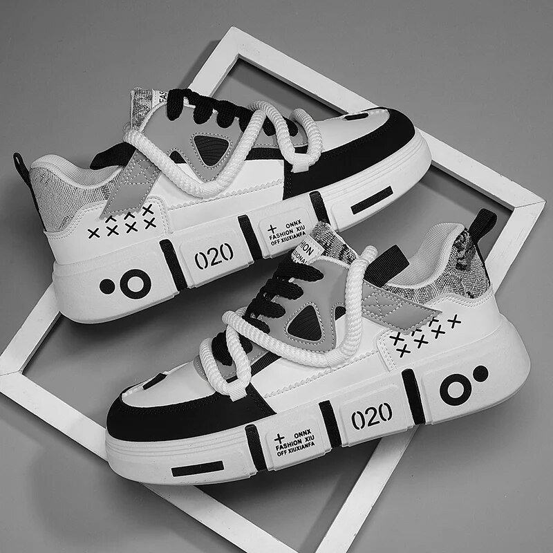 2024 m. Nauji vyriški laisvalaikio batai Dizainerio originalūs aukščiausios klasės madingi vulkanizuoti batai Studentams atsparūs neslystantys sportbačiai