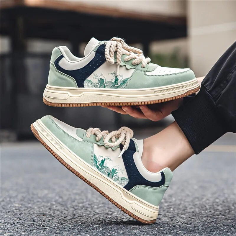 Madingi vyriški riedlenčių batai Visiškai tinkantys paauglių sportbačiai Patogūs vulkanizuoti batai neslystantys plokštumai Studentų avalynė