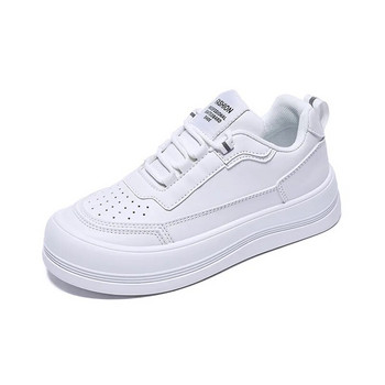 Маратонки Дамски обувки Модни бели външни атлетични дишащи летни обувки с връзки Скейтборд Дамски спортни висококачествени