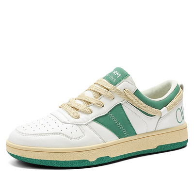 Pantofi de skateboarding pentru bărbați de marcă, de înaltă calitate, cu talpă groasă, pantofi din piele plat, pantofi sport pentru bărbați, pantofi pentru bărbați