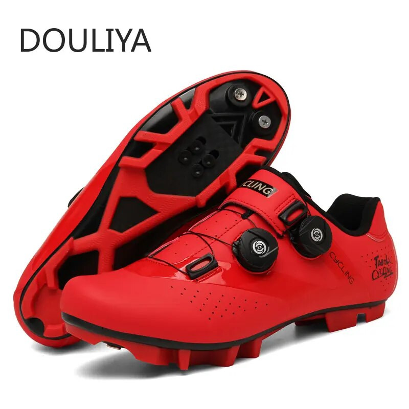 DOULIYA rattasõidu MTB jalatsid Meeste Road Cleat Route Bike Speed Flat Sneaker Racing Sport Jalgrattad Mountain SPD Jalgrattasõit Naiste jalatsid
