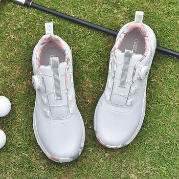 Обувки за голф Дамски водоустойчиви спортни обувки за голфъри Дишащи маратонки за голф Удобни голф обувки за ходене Външна трева за голф