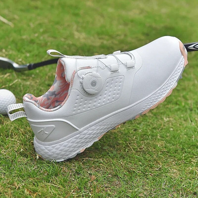 Обувки за голф Дамски водоустойчиви спортни обувки за голфъри Дишащи маратонки за голф Удобни голф обувки за ходене Външна трева за голф