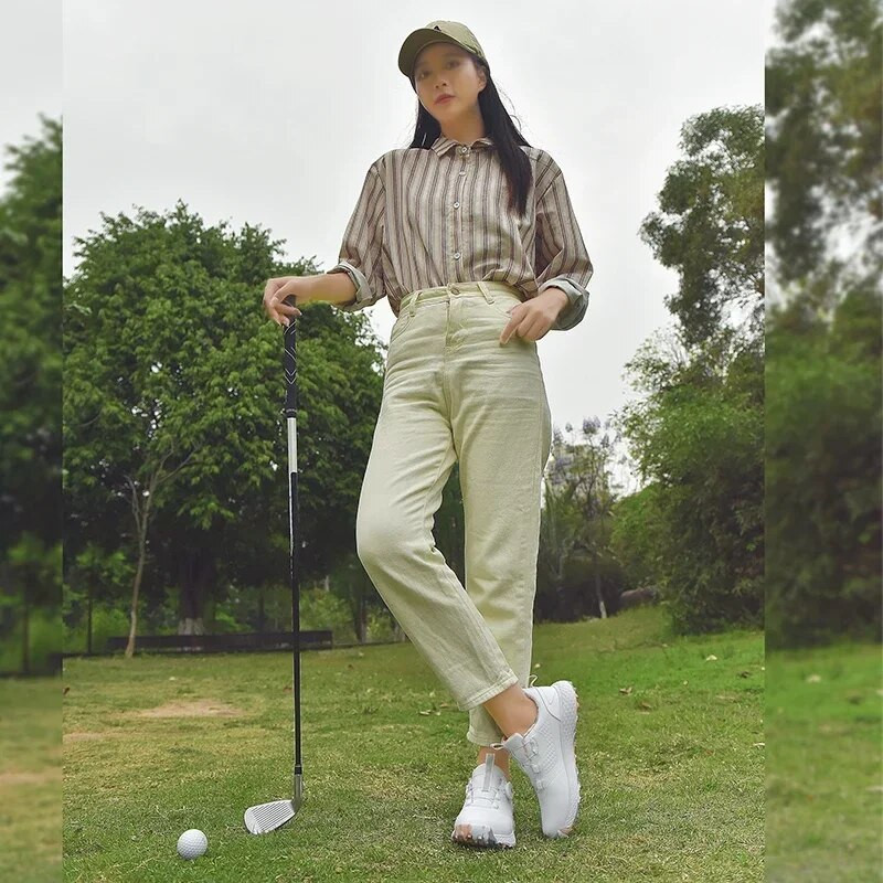 Παπούτσια γκολφ Γυναικεία Αδιάβροχα Αθλητικά Παπούτσια γκολφ Παπούτσια Γκολφ που αναπνέουν Παπούτσια Γκολφ Άνετα Παπούτσια Γκολφ για περπάτημα Υπαίθριος χλοοτάπητας γκολφ