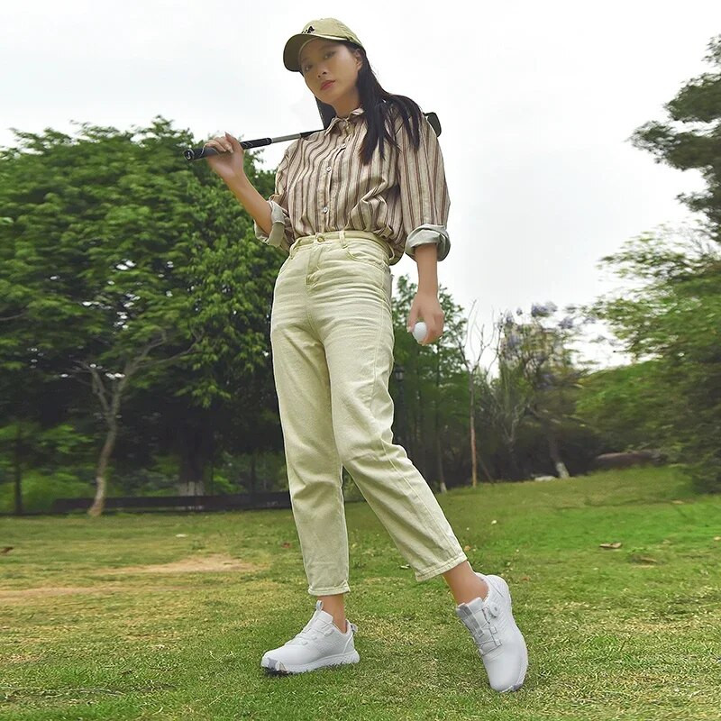 Παπούτσια γκολφ Γυναικεία Αδιάβροχα Αθλητικά Παπούτσια γκολφ Παπούτσια Γκολφ που αναπνέουν Παπούτσια Γκολφ Άνετα Παπούτσια Γκολφ για περπάτημα Υπαίθριος χλοοτάπητας γκολφ