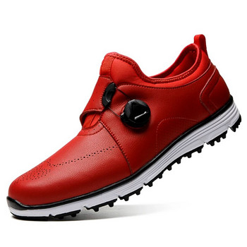 Обувки за голф от естествена кожа Мъжки водоустойчиви маратонки за тренировка за ходене без шипове Дамски спортни обувки за голф Голям размер 47