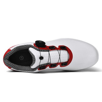 2022 Нов стил обувки за голф Мъжки водоустойчиви неплъзгащи се маратонки за голф Дамски дишащи обувки за голф без шипове Ежедневни спортни обувки