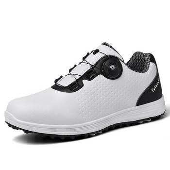 2022 Нов стил обувки за голф Мъжки водоустойчиви неплъзгащи се маратонки за голф Дамски дишащи обувки за голф без шипове Ежедневни спортни обувки