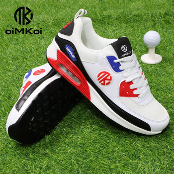 OIMKOI Нови мъжки обувки за голф Меки и удобни нехлъзгащи се обувки за голф на открито