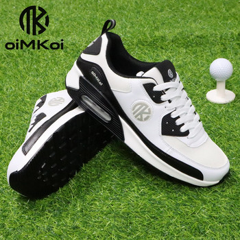 OIMKOI New ανδρικά παπούτσια γκολφ Μαλακά και άνετα, αντιολισθητικά παπούτσια προπόνησης γκολφ εξωτερικού χώρου