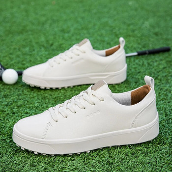 Επαγγελματικά παπούτσια γκολφ για άνδρες και γυναίκες, δερμάτινα αθλητικά παπούτσια εξωτερικού χώρου για άνδρες και γυναίκες παίκτες γκολφ Μαύρο καφέ μόδας μαλακό