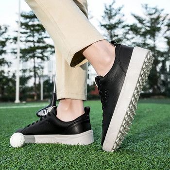 Επαγγελματικά παπούτσια γκολφ για άνδρες και γυναίκες, δερμάτινα αθλητικά παπούτσια εξωτερικού χώρου για άνδρες και γυναίκες παίκτες γκολφ Μαύρο καφέ μόδας μαλακό