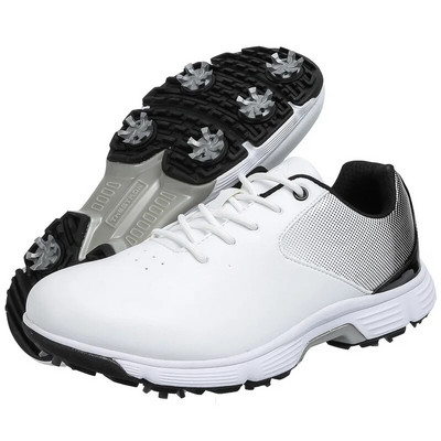 Pantofi de golf cu vârfuri noi, bărbați, mărime mare, 39-48, pantofi de golf impermeabili, încălțăminte de lux pentru mers în aer liber, pantofi de mers anti-alunecare