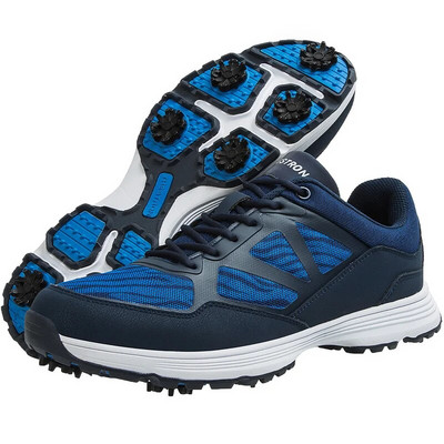 Pantofi de golf cu vârfuri noi, bărbați, mărime mare, 39-48, pantofi de golf impermeabili, încălțăminte de lux pentru mers în aer liber, pantofi de mers anti-alunecare