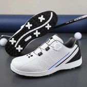 Pantofi de golf noi, impermeabili, pentru bărbați, pantofi de golf confortabili, cu șireturi rapide, încălțăminte pentru mers în aer liber, pantofi sport anti-alunecare