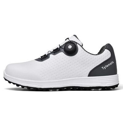 Pantofi de golf noi, impermeabili, pentru bărbați, pantofi de golf confortabili, cu șireturi rapide, încălțăminte pentru mers în aer liber, pantofi sport anti-alunecare
