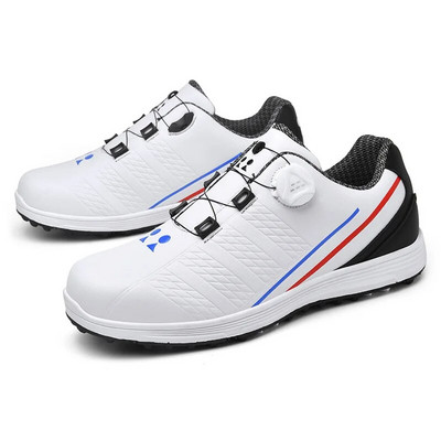 Pantofi de golf noi, impermeabili, pentru bărbați, pantofi de golf confortabili, cu șireturi rapide, încălțăminte pentru mers în aer liber, pantofi sport anti-alunecare