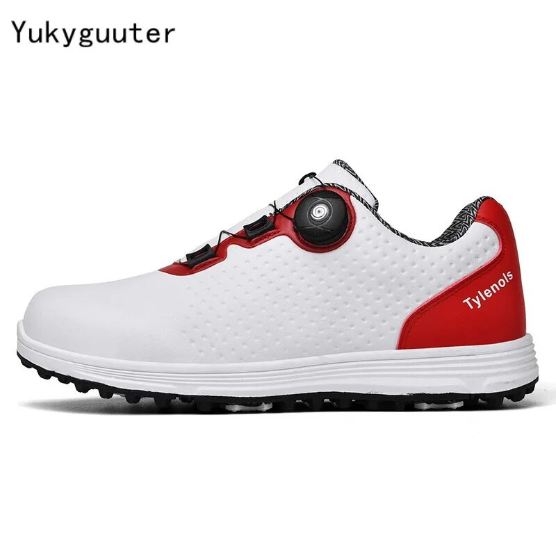 Nauji vandeniui atsparūs golfo batai Vyriški patogūs golfo sportbačiai Greitai suvarstomi lauko vaikščiojimo avalynė Neslystanti sportiniai sportbačiai