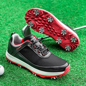 Мъжки обувки за голф голям размер 39-49 Шипове Професионални нехлъзгащи се маратонки за открито Удобни водоустойчиви луксозни обувки за ходене