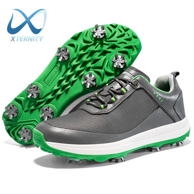 Ανδρικά παπούτσια γκολφ μεγάλου μεγέθους 39-49 Spikes Επαγγελματικά αντιολισθητικά αθλητικά παπούτσια για εξωτερικούς χώρους Άνετα αδιάβροχα πολυτελή παπούτσια για περπάτημα
