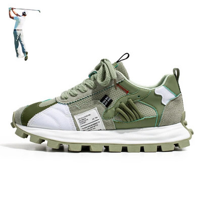 Vyriški armijos žalieji golfo batai neslidūs golfo žaidėjo treniruotės sportiniai sportbačiai Patogūs pavasariniai golfo sportbačiai