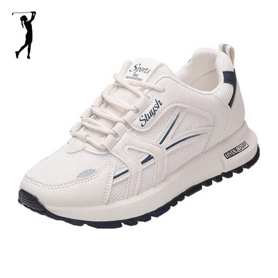 Moteriški kvėpuojantys golfo sportiniai treniruočių batai Patogūs rudens mergaičių populiarūs madingi golfo sportbačiai