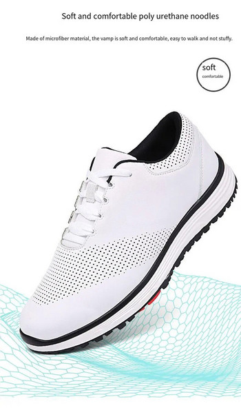 Модни обувки за голф Мъжки водоустойчиви и дишащи обувки за голф Големи размери 36-48
