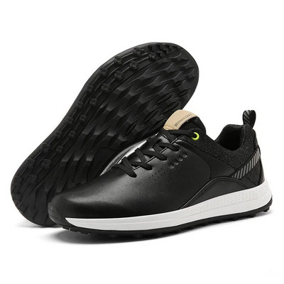 Pantofi de golf pentru bărbați, pantofi de golf profesioniști, impermeabili, sport, iarbă, pantofi de golf pentru femei, pantofi comozi pentru mers, negri