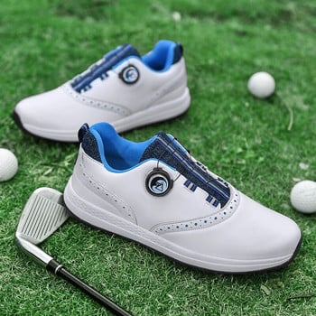 Ежедневни обувки за голф с бързо връзване Водоустойчиви неплъзгащи се маратонки за голф Мъжки професионални обувки за голфър Спортни обувки за голф за ходене