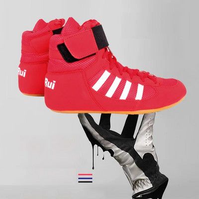 Autentiški unisex imtynių batai vyrams treniruočių batai karvės raumenims padas suvarstomi batai sportbačiai profesionalūs bokso batai