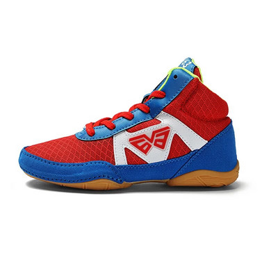 Kids Professional Wrestling Shoe Lightweight Breathable Boys Girls Boxing Shoes Red Blue Child Soft Sport Sneakers Trainer